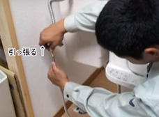 分岐金具に給水ホース取付